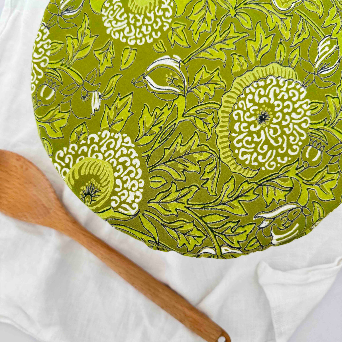 Reusable Dish Cover - Green Floral